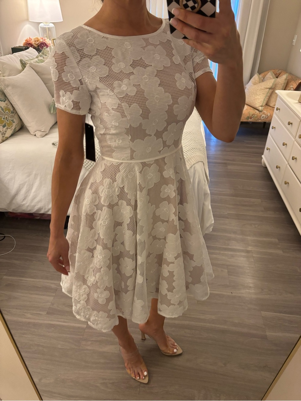 👗 SHANI COLLECTION Novelty Appliqué Dress — White
